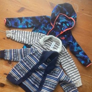 Trio of 2T sweaters/ hoodies